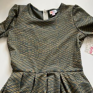 BNWT Amelia olive green and teal dress